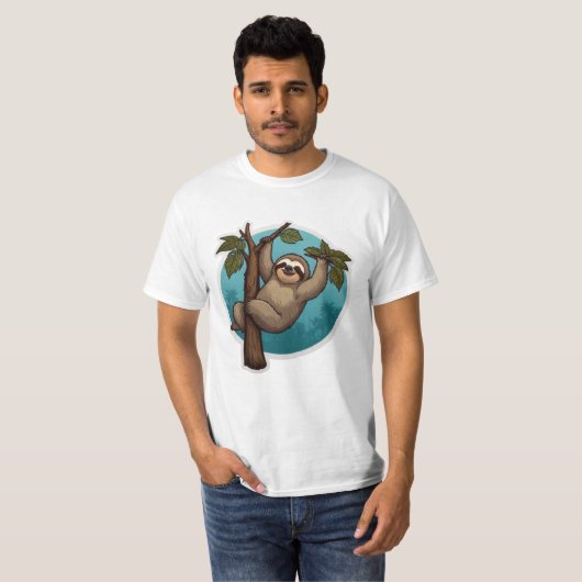 Chill Sloth T-shirt (Voorkant volledig)