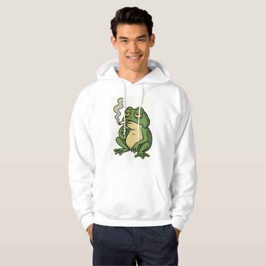 Chill Smoking Frog Hoodie (Voorkant volledig)