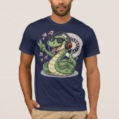 Chill Snake Tunes Grappig T-shirt (Voorkant)
