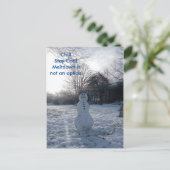Chill Snowman Meltdown is geen optie Briefkaart (Staand voorkant)