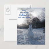 Chill Snowman Meltdown is geen optie Briefkaart (Voorkant / Achterkant)