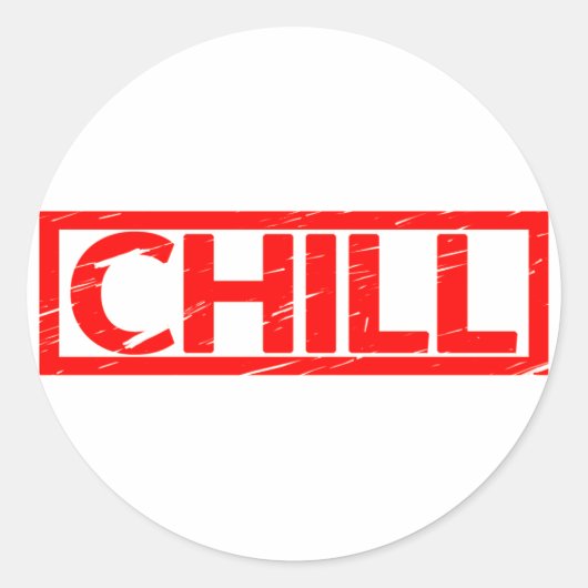 Chill Stamp Ronde Sticker (Voorkant)