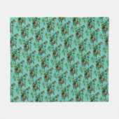 Chill Summer Frogs Fleece Deken (Voorkant (Horizontaal))