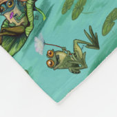 Chill Summer Frogs Fleece Deken (Hoek)