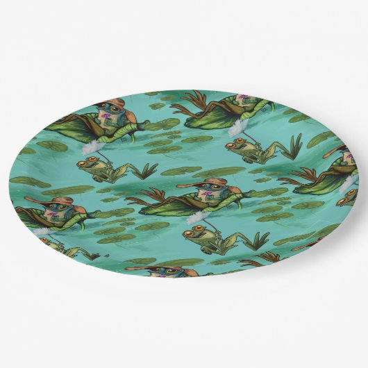 Chill Summer Frogs Papieren Bordje (Gekanteld)