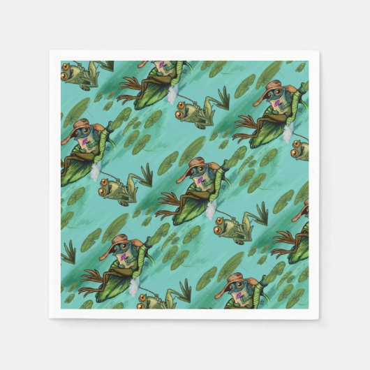 Chill Summer Frogs Servet (Voorkant)