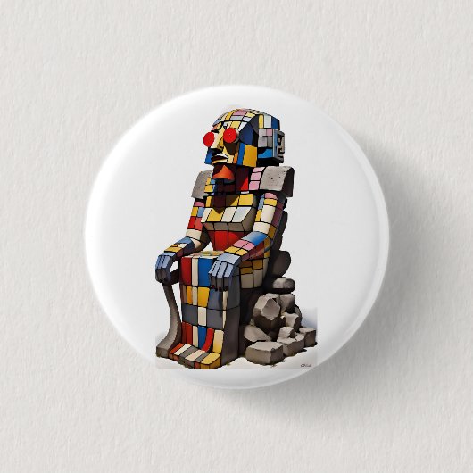 Chill Summer Ronde Button 3,2 Cm (Voorkant)