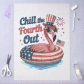 Chill The Fourth Out Grappige 4 juli Flamingo Tissuepapier (Craft)