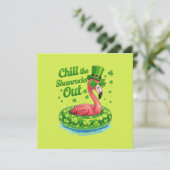 Chill The Shamrocks Out Funny  St Patrick’s Day Kaart (Staand voorkant)