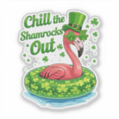 Chill The Shamrocks Out Funny  St Patrick’s Day Sticker (Voorkant)