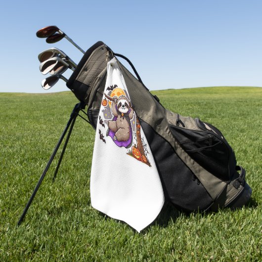 Chill Thrills Halloween Luiaard Oversized T-shirt Golfhanddoek (Groen)