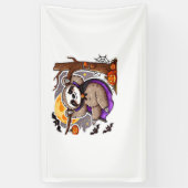 Chill Thrills Halloween Luiaard Oversized T-shirt Spandoek (Verticaal)