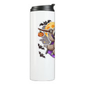 Chill Thrills Halloween Luiaard Oversized T-shirt Thermosbeker (Gedraaid links)