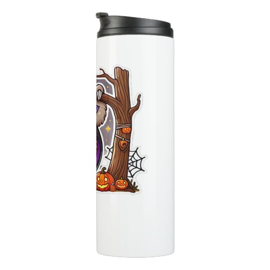 Chill Thrills Halloween Luiaard Oversized T-shirt Thermosbeker (Geroteerd rechts)