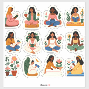 "Chill & Thrive - Vrouwen Wellness Set" Sticker