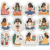 "Chill & Thrive - Vrouwen Wellness Set" Sticker (Voorkant)