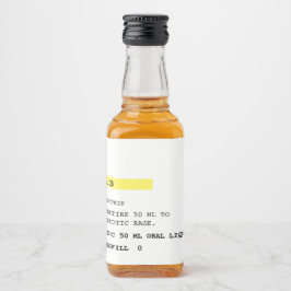 Chill Tonic Fake Voorschrift Likeurfles Etiket