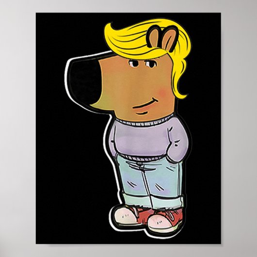 Chill Trump Meme Funny Chill Guys Meme Poster (Voorkant)