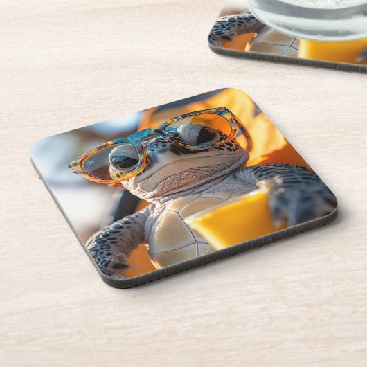 Chill-Turtle Bier Onderzetter (Linkerzijde)