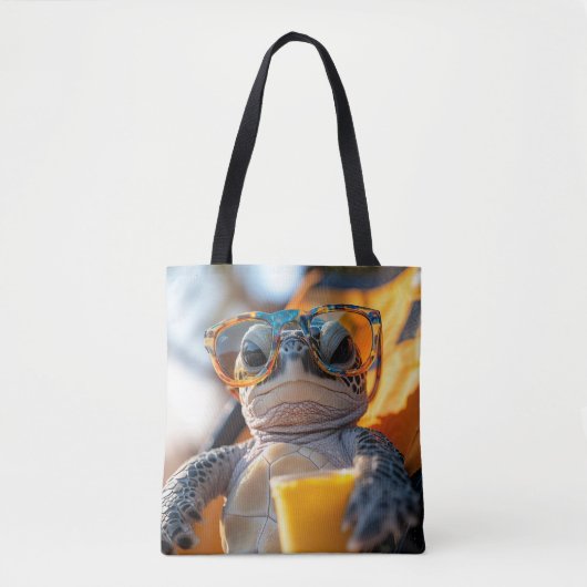 Chill-Turtle Tote Bag (Voorkant)