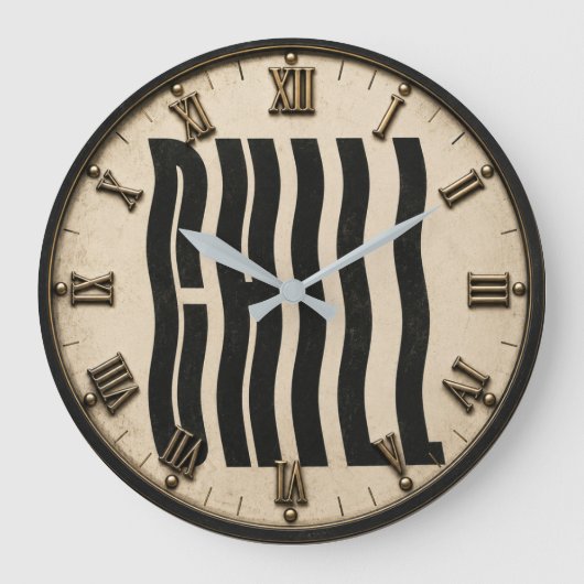 Chill Typography Modern Minimalist Grote Klok (Voorkant)