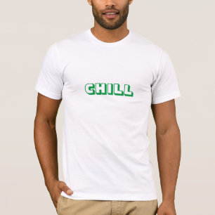 Chill, vet modern groen wit t-shirt