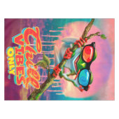 Chill Vibes Frog 3D Glasses |  Frog Fleece Blanket Tafelkleed (Voorkant (Horizontaal))