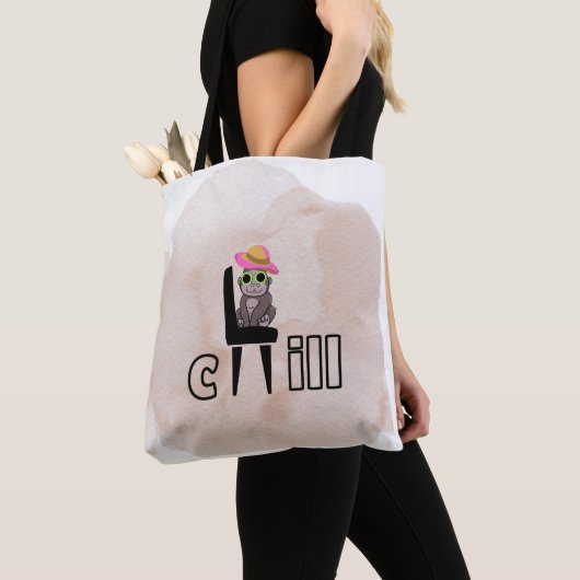 Chill Vibes Monkey | Grappig Ontspannen Cartoon De Tote Bag (Dichtbij)