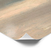 Chill Vibes Moody Cloud Sky Tekst Turquoise Poster (Hoek)