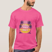 Chill Vibes Only T-shirt – Retro Zonsondergang 80s (Voorkant)