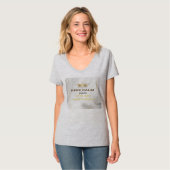 Chill Vibes, Verjaardagsstijl: "Keep Calm" V-hals T-shirt (Voorkant volledig)