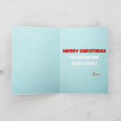 Chill Vibes & Warm Wishes Schattige Penguin Christ Kaart (Binnen)