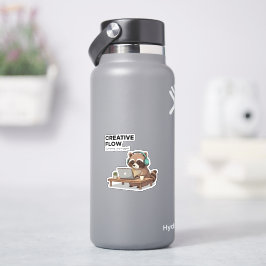 Chill Wasbeer Codeer Sticker Creatieve Flow Laptop