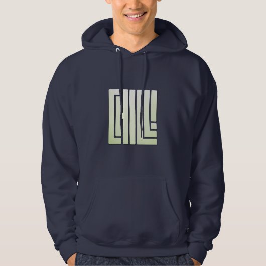 Chill - Zacht groen op Blue Edition Hoodie (Voorkant)