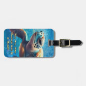 Chill Zee Turtle Niet iedereen die dwalen zijn in  Bagagelabel (Voorkant horizontaal)