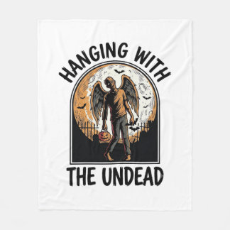 Chill Zombie-shirt vintage Halloween Graphic_1 Fleece Deken
