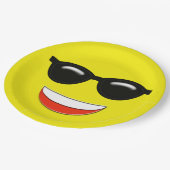 Chill Zonnebril Emoji Papieren Bordje (Gekanteld)
