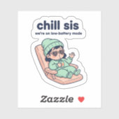 Chill Zus Funny Baby Sticker – Lage Batterij Modus (Vel)