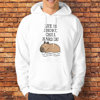 Chill Zwemmen Capybara Grappig Quote Gepersonalise Hoodie
