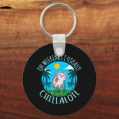 Chillalotl Kawaii Animal Axolotl Lover Pet Eigenaa Sleutelhanger (Voorkant)