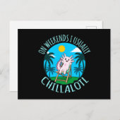 Chillalotl Kawaii Animal Axolotl Lover Pet Eigenaa Uitnodiging Briefkaart (Voorkant / Achterkant)