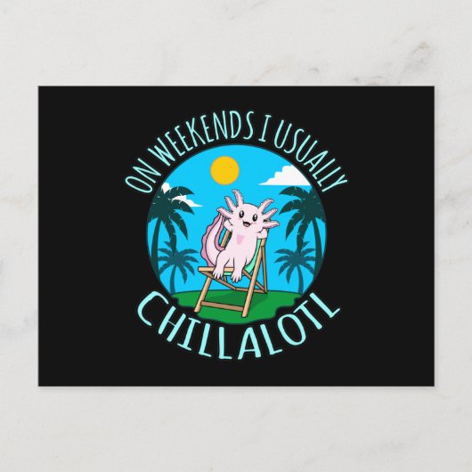 Chillalotl Kawaii Animal Axolotl Lover Pet Eigenaa Uitnodiging Briefkaart (Voorkant)