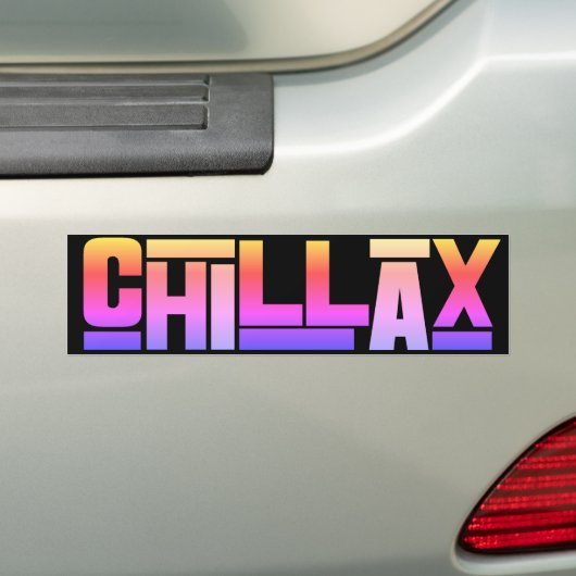 Chillax Bumpersticker (Op auto)