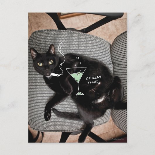 Chillax Cat Briefkaart (Voorkant)