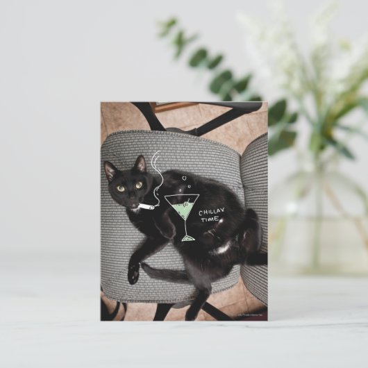 Chillax Cat Briefkaart (Staand voorkant)
