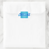 chillax ronde sticker (Tas)