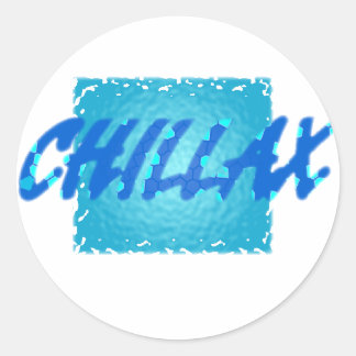 chillax ronde sticker