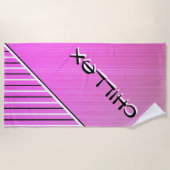 Chillax Roze Strandlaken (Voorkant)