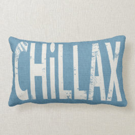 Chillax Skateboard Art Pillow Denim Blue Kussen