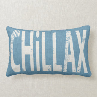 Chillax Skateboard Art Pillow Denim Blue Kussen